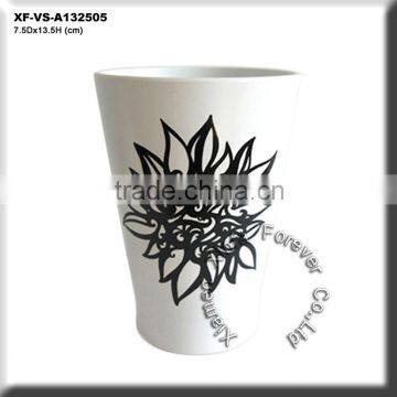 modern decal ceramic mini vase