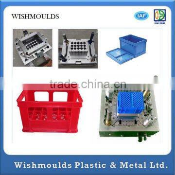 OEM custom injection 1 cavity plastic crate mold manufacturer