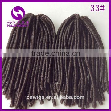 ( Color 33# ) HARMONY 18inch Dark Auburn Brown Synthetic crochet twist dreadlocks hair / Africa twist hair extension dreadlocks