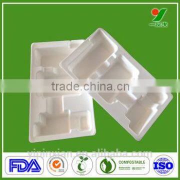 Produce Water-Proof Natural Sugarcane Fibers comestic packing tray