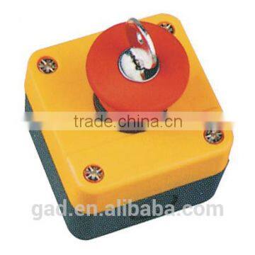 CNGAD 1 red mushroom head 40mm pushbutton box with key (mushroom key switch box, electronic key box)(GB2-J184)