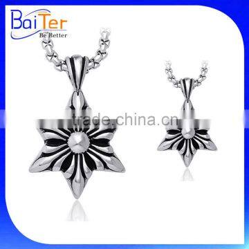 Rock Style Men Jewelry Titanium Stainless Steel Retro Vintage Star Of David Pendant photo-6