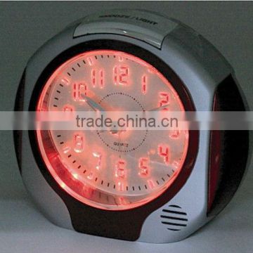 Plastic luminous table alarm clock