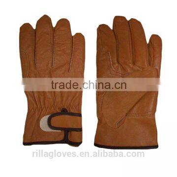Brown Pigskin Waterproof Anti-oil Cut Working Gloves