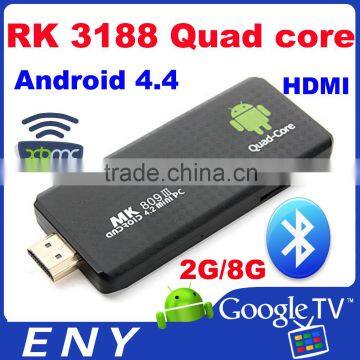 RK3188 Quad core cortexA9 Mali 400 Bluetooth4.0 Android 4.4.2 tv stick