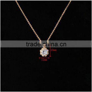 Artificial Crystal Gold Ring Necklace 2pcs Set Women Bijoux Accessories 2015 photo-5