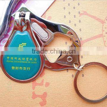 Promotion cheap bulk metal nail clipper keychain