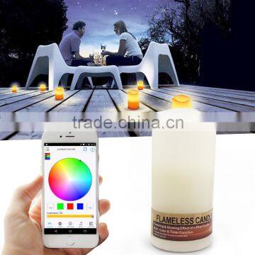 IOS Android Smartphone Controlled RGB Remote Control Led Candle Wax photo-4