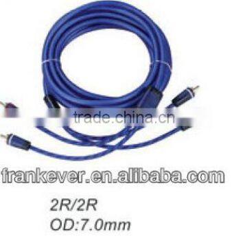 2r to 2r Blue Auto RCA cable