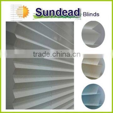 bottom up polyester fabric pleated shades plissee No cord, safety for kids