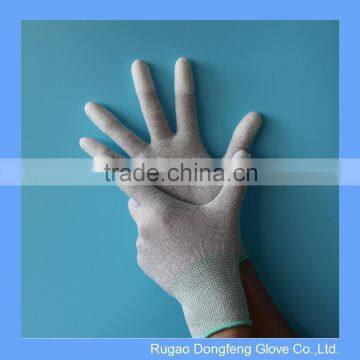 Breathable Form Fitting Cleanroom PU Coated Gloves Cleanroom Antistatic Gloves