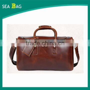 Fashion full grain leather duffel bag travel storage bag china cheap duffle bag luggage