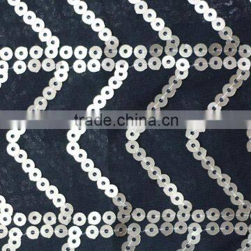Polyester Chiffon Fabric Gold Sequin Fabric Polyester Chiffon photo-6