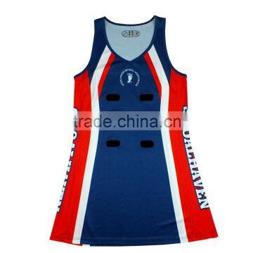 Custom new design team cheap netball dress