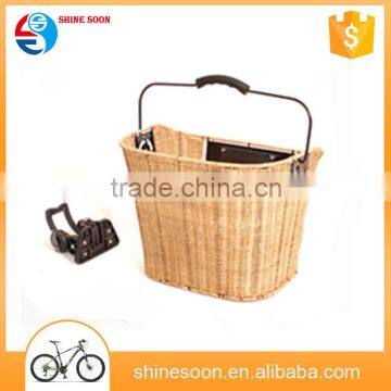 wholesale bicycle accessory wicker bicycle bike baskets with handle