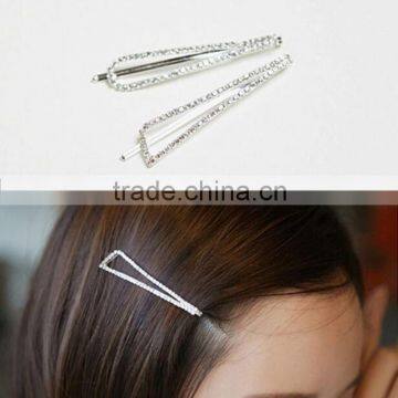 New Gold Silver Twinkle Crystal Rhinestone U Shape Hair Barrettes Hairpin Hair Accessories Jewelry For Women & Girls photo-4