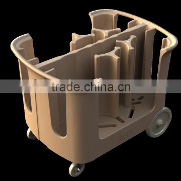 Rotational molded adjustable dish cart dish caddy with ISO9001,SGS,FDA and CE