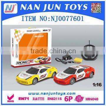 2016 hot sale 1:16 4ch rc toy car with certification