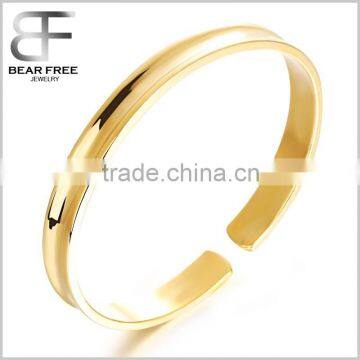 Charm Bangle Bracelets for Women 18K Gold Plated Solid Gift