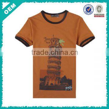 2014 Latest Style Premuim Cotton Manufactory Short Sleeve T shirts Free Sample (lyt010039)