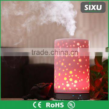 Lighted electrical plug CERAMIC ultrasonic mist maker fogger auto aromatherapy aroma diffuser