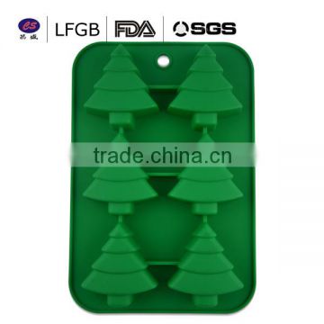 2014 new products high quality christmas trees shape silicone cake molds