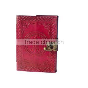 Celtic Embossed Leather Journal Multi Color Leather Journal With Brass Lock photo-3