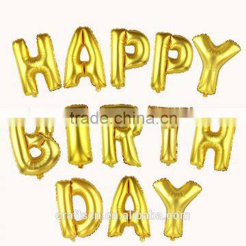 happy birthday Alphabet letter foil balloon for decoration