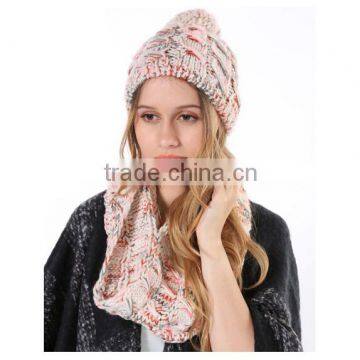 Colorful Hip Hop Beanies Knitted hat and scarf /Custom Beanie Hats/winter knitted hat