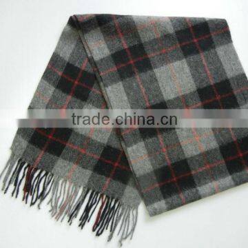 MEN'S WOOL WOVEN PLAID SCARF