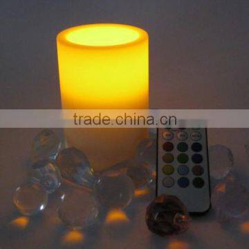 4 inch yellow flame flameless led remote control candle
