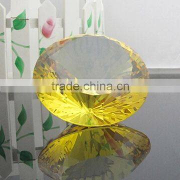 Hot Fashion Yellow Crystal Glass Diamond in Wedding Decoration Gifts