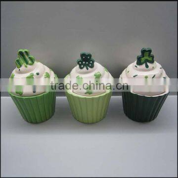 Ceramic FDA ST. PATRICKS DAY gif Shamrock jewelry Box