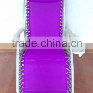 Puple color textline fabric zero gravity chair