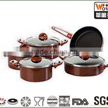 9 pcs Aluminum non-stick coating cookware sets