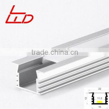 Self-design 22*12mm ultra thin led anodized aluminum extrusion for display