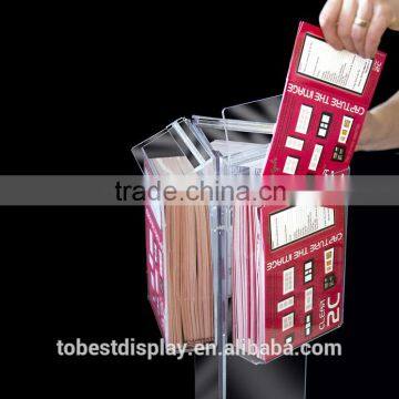 detachable 3 pockets outdoor floorstanding acrylic brochure display stand,acrylic brochure holder,acrylic leaflet holder