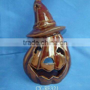 Beautiful Halloween Decorative Pumpkin, Halloween Ceramic Pumpkin Lantern