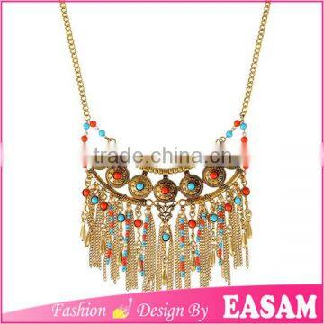 Vintage Beaded Tassel Necklace/wholesale Beaded Tassel Necklace