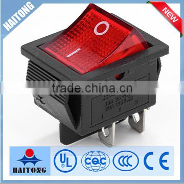 standard grounding red lamp rocker switch 4 pin KCD-4 switch