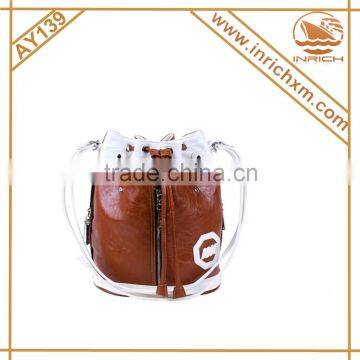 Korean Fashion Candy Color Drawstring Backpack Bucket Bag photo-4