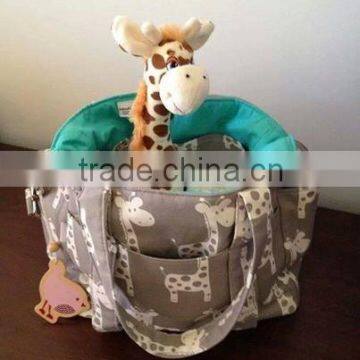 Giraffe Nappy Bag New Large, Diaper Bag with Removable Stroller Straps