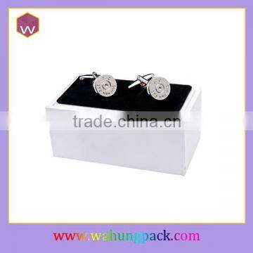 Custom Logo Cardboard White Cufflink Packaging Gift Box