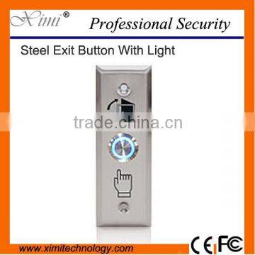 Access control exit button with LED light for night use metal exit push button