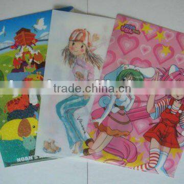 L-shaped Plastic File Folder with UV Offset Printing