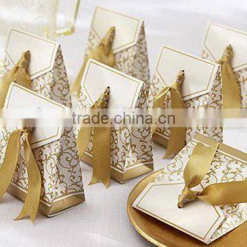 Gold Ribbon Favor Boxes