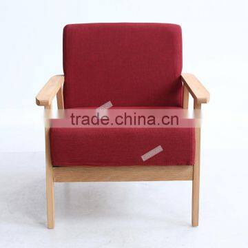 High Quality Wooden Fabric Sofa Chair, Comfortable Chair photo-4