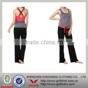 Bamboo Fiber material soft and comfortable lades' yoga wear