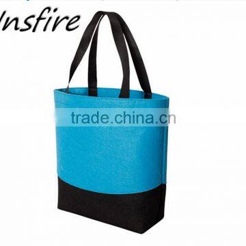 2016 year popular design blue and black mosaic felt leisure bag for sale