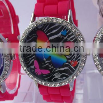 High Quality Silicone Watch Quartz Stainless Steel Back